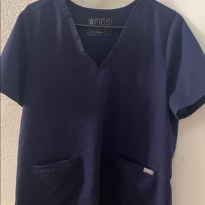 Figs Navy Blue Casma Large Scrub